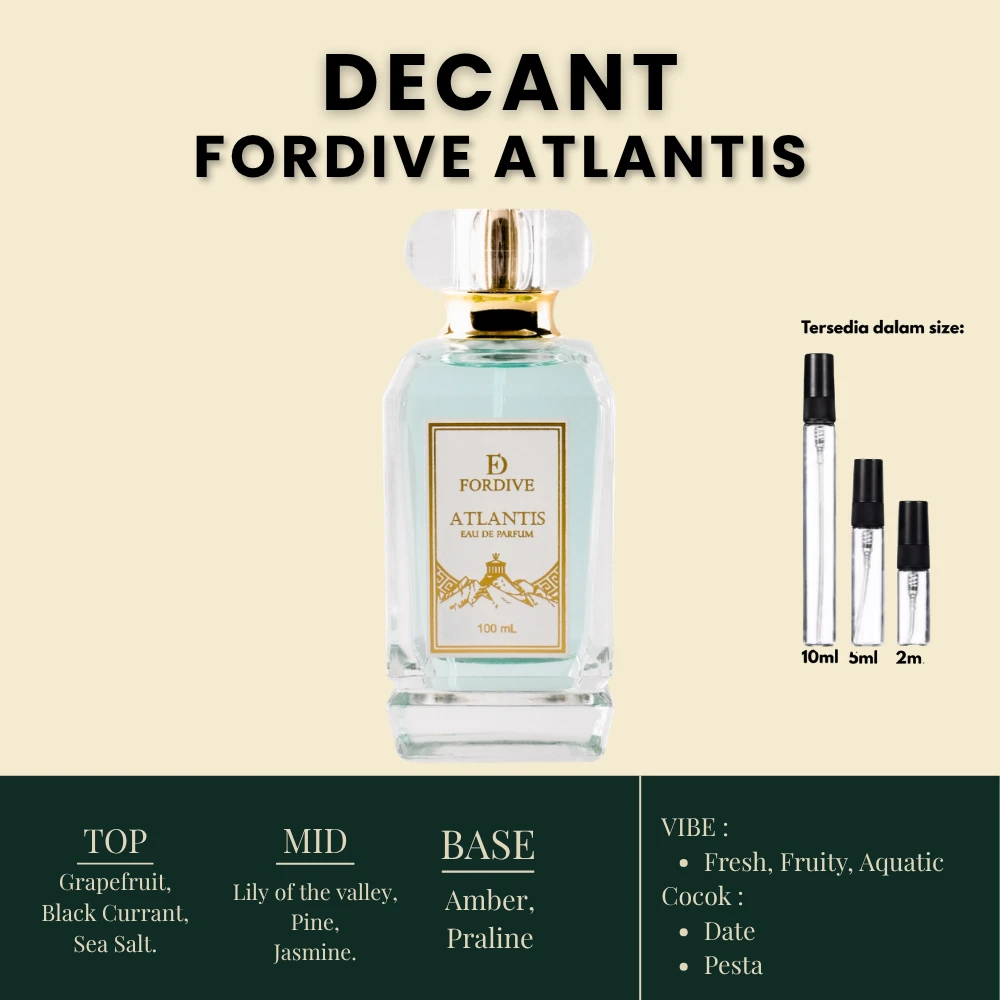Fordive Atlantis, foto katalog decant Kayscent